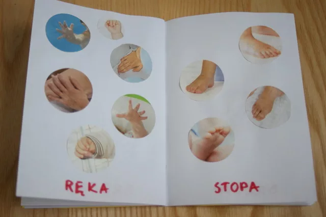 Części ciała, stopa, ręka - książeczka dla dziecka