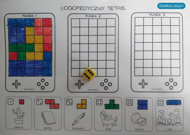 Logopedyczny Tetris z głoską [s] Domologo+